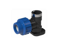 PP Wall Plate Elbow with BSP Female Threaded